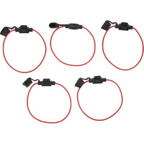 Porte-fusible 12V 30A, 5 pièces, réfractaire, étanche, pliable, amovible, anti-poussière, supports en ligne (1/5)