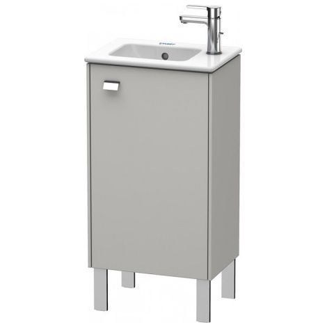 Duravit Meuble sous-lavabo Brioso 42,0 x 28,9 cm, 1 porte, 1 tablette en verre, pour lavabo ME by Starck 072343, Couleur (avant/corps): Gris béton Décor mat, manche chromé - BR4400R1007