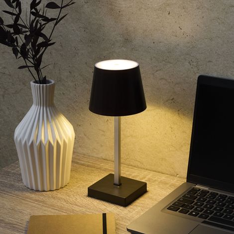 Lampe - Home Deco Factory - Effet Bois - à Piles - Blanc Et Marron (1/5)