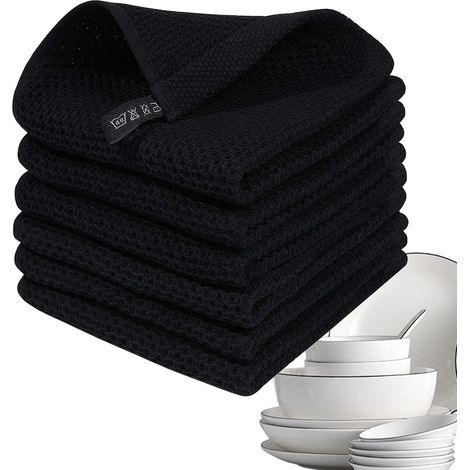 Dish Rags For Washing Dishes Reusable Dish Drying Towels Cotton Kitchen Towels Soft Absorbent Kitchen Cloths For Cleaning, Drying, And Polishing Tools Reusable Cotton Dish Drying Towels Dish (1/5)