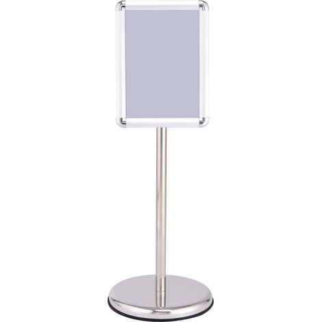 Expositor de menús A4 con pie, panel de visualización, soporte para carteles, tope de altura regulable 200001123
