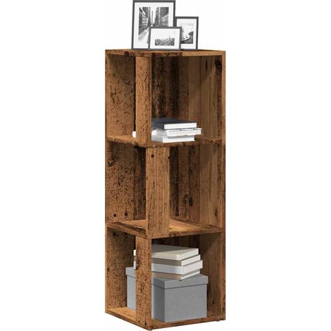 Eckregal Altholz-Optik 33x33x100 cm Holzwerkstoff