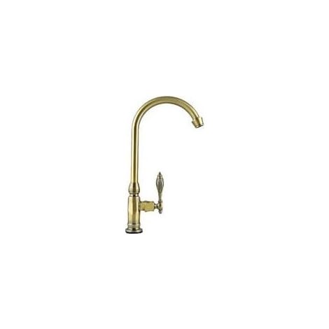 Robinet de Cuisine Mitigeur Robinet Laiton Brossé,Eau Froide Robinet Rotatif Lavabo,Robinet de Lavabo avec Tirette pour Vasque et Lave Mains,Bronze antique (1/5)