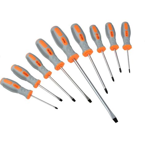 Geko Ensemble de tournevis magnétiques acier 9 pièces (1/3)
