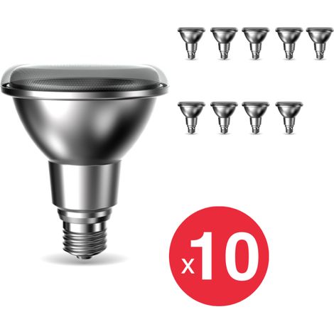 Xanlite - Lot x10 Ampoules LED PAR30, culot E27, 10,8W cons. (115W eq.), 1000 lumens, Blanc neutre (4000K) - WPACK10ALPAR30 (1/2)