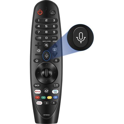 Télécommande - Pour TV LG OLED Smart 2020 AI ThinQ Zx Wx Gx Cx Bx Nano9 Nano8 - Modèle MR20GA AKB75855501 - 1 Pièce (1/5)