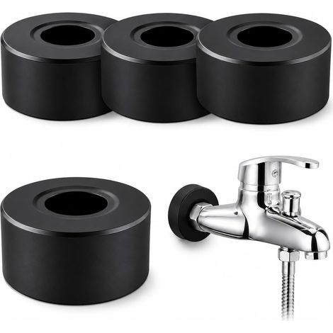 4-teiliges Set Edelstahl-Duscharmaturrosetten, 25 mm, kompatibel mit Duscharmaturen und Wasserhähnen, dekoratives Zubehör für die Armaturenmontage (1/5)