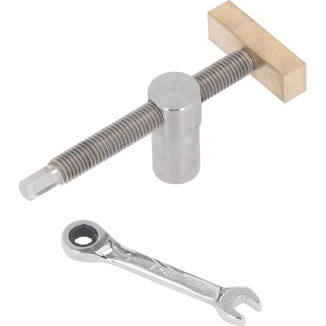 Lot de 2 pinces de bureau pour le travail du bois, étau de fixation rapide réglable en laiton avec 4 butées d'établi de 20 mm en argent.