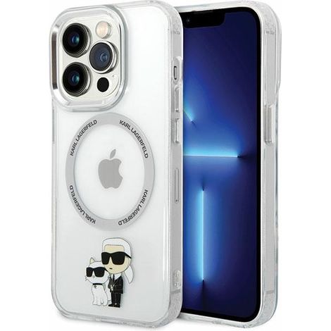Karl Lagerfeld KLHMP13LHNKCIT iPhone 13 Pro 6,1" Hartschalenetui, transparent, ikonisch, Karl&Choupette Magsafe (1/5)