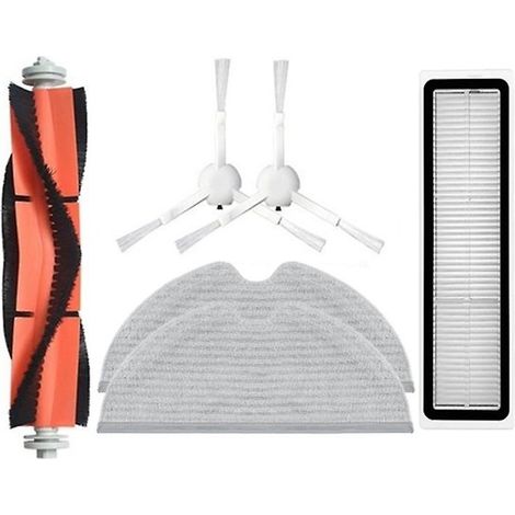 Kits d'accessoires pour aspirateur robot D9 : pièces détachées pour rouleau principal, brosse latérale, filtre HEPA et chiffon de nettoyage. (1/5)