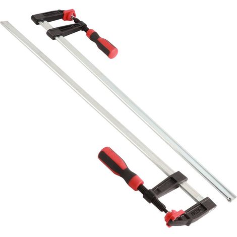 Pinces F robustes pour le travail du bois, 2 pièces, Clips de barre à glissière rapide, Kit d\'outils manuels de bricolage 80x600mm (1/5)