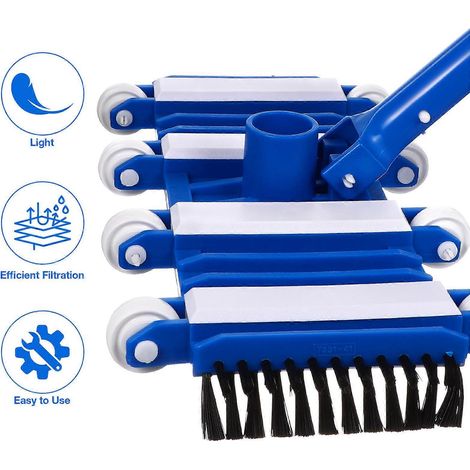 Cette tête d'aspirateur pour piscine élimine les feuilles et les débris et est compatible avec les poignées standard. (1/3)