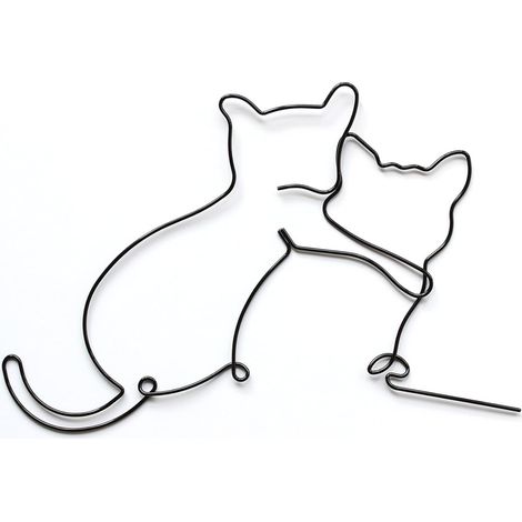 Décoration murale en métal JeiibrZui - Motif coussin noir - 36 x 38 cm - 1 pièce - Décoration pour chambre de chat, griffoir et salon (1/5)