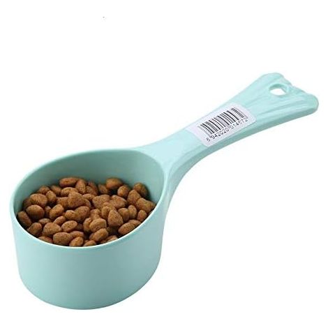 Taza medidora para perros y gatos, cuchara de plástico para comida (1/5)