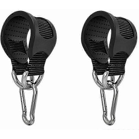 Lot de 2 sangles de sécurité multifonctionnelles antidérapantes de 25 cm (10 po) pour anneau de fitness, barre fixe, sac de sable et balançoire QVWHBYV (1/4)