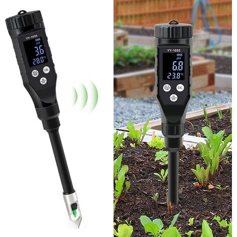 YY-1033 Boden-pH-Meter mit Digitalanzeige und Bluetooth-Konnektivität geeignet für Gartenbau, Topfpflanzen, Gewächshauskulturen und präzise Messungen. (1/5)