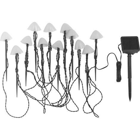 Guirlande lumineuse solaire étanche pour jardin extérieur, pelouse, décoration, lampe LED champignon. (1/3)