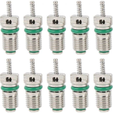 Lot de 10 embouts de climatisation automobile avec valve R134A pour systèmes de climatisation domestiques et automobiles. Recharge ponctuelle de réfrigérant.