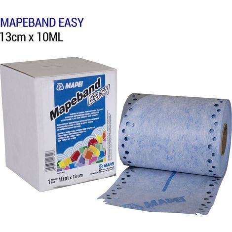 Mapei – Bande d'étanchéité Mapeband Easy 10 mètres – Élastique pour joints sous carrelage – Résiste aux alcalis et déformations – Pose rapide