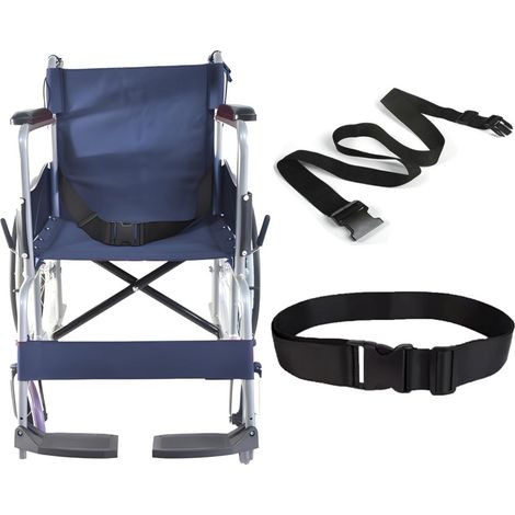 Sangle de retenue portable et minimaliste pour fauteuils roulants – convient aux ceintures de sécurité pour fauteuils roulants, aux sangles de transfert à dégagement rapide et aux articles de voyage e