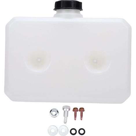 Serbatoio carburante in plastica da 5 litri, antideflagrante, resistente all'invecchiamento, alle alte temperature e alle cadute, con fori di montaggio, accessori di Crezuo.-Crezuo