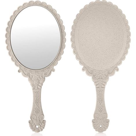 Tragbarer Spiegel – Handspiegel mit geprägter Blume – 25 x 11,5 cm – Für Make-up und Reisen – 1 Stück (1/5)