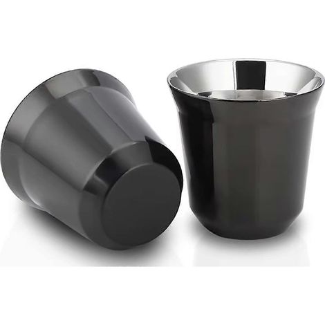 Tasse à café expresso double paroi en acier inoxydable 304 de 80 ml / 2,7 oz (1/5)
