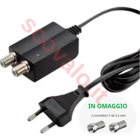 alimentatore per amplificatore antenna tv 5g 450mA mini 1 ingresso 1 uscita