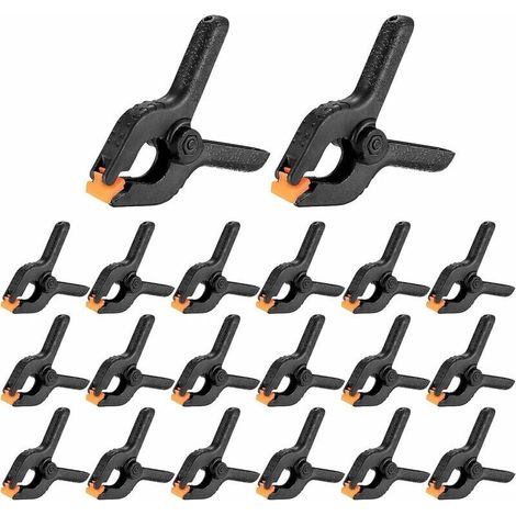 20 Pinces à Ressort 5cm, Clips de Serrage en Acier, Serre-joints Multi-usages pour Menuiserie, Bricolage et Backdrop Photo (1/5)