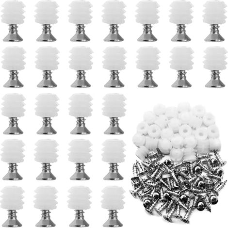chevilles de charnière 10mm, inserts de chevilles de charnière en plastique avec vis, chevilles d'extension de charnière pour portes d'armoire, réparation de meubles et charnières (1/3)