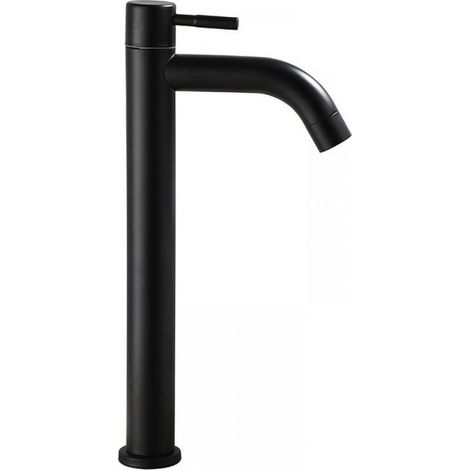 Bathroom Faucets - Bathroom Faucets - Cold Water Only, Black, Stainless Steel Tall 304 Basin Faucet (1/5)
