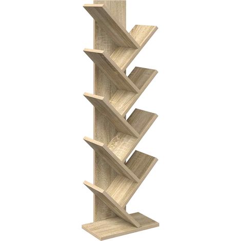 Estantería para Libros en Forma de Árbol 6 Niveles Roble Sonoma vidaXL (1/5)
