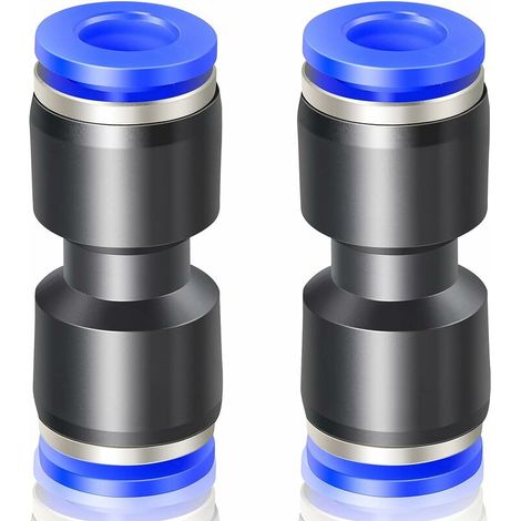 royaluxe - 8 Pcs Bleu 8mm OD Droit Push To Connect Raccords (PU-8) (1/5)