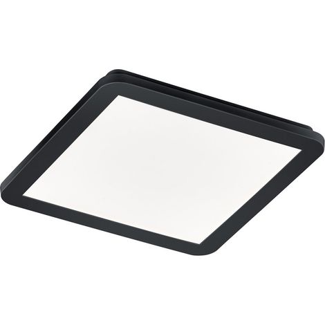 Plafonnier Camillus Carré Led Dimmable Noir IP44 30x30 cm Trio Lighting (1/3)