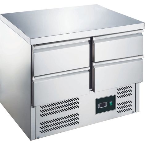 Table réfrigérée - 4 tiroirs - Inox - Professionnel - Saro