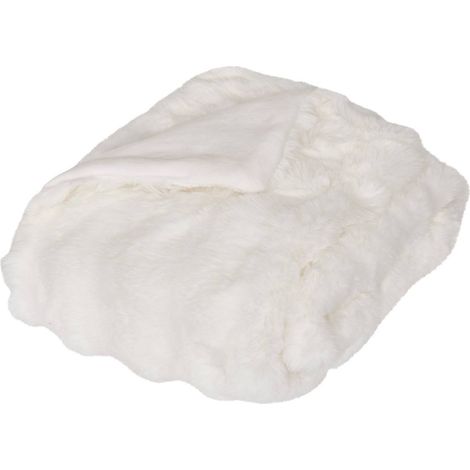 Zephy bianco in pelliccia sintetica 3d 160x120cm - Atmosphera créateur d'intérieur
