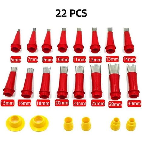 Applicateur de buse de calfeutrage en acier inoxydable, ensemble de 22 pièces, colle de finition de calfeutrage, mastic Silicone, outil de finition, cuisine salle de bains (1/3)