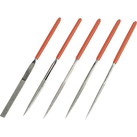 Lot de 5 limes aiguilles diamantees 140 mm