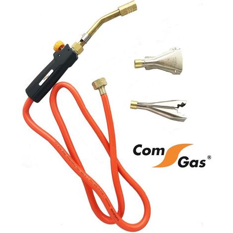 comgas kit soldador fontaneria soplete a manguera 1.5 m + 3 boquillas  ash3004