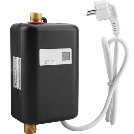 Calentador de agua instantáneo de 3800 W, pantalla digital, temperatura máxima 55 °C, para cocina y baño. (1/5)