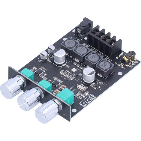 Mini 2.0 Stereo Zweikanal-Leistungsverstärkermodul 2x50W Audioplatine Höhen-/Bassregelung DC 9-24V (1/5)