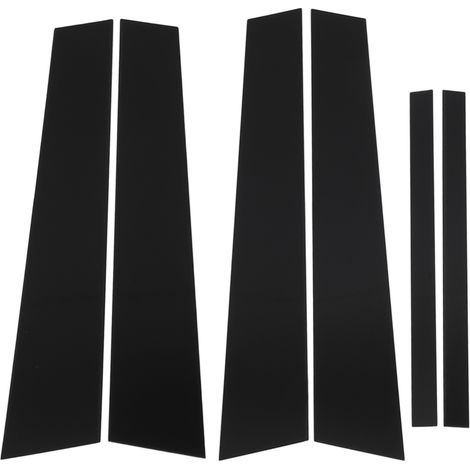 Couverture de poteaux de porte et fenêtre, noir brillant, garniture de décalcomanie pour série 3 E90 2006 à 2011 6 pièces (1/5)
