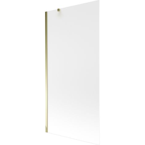 Mexen Next 1-Flügel-Badewannenwand 90 x 150 cm, Frost, Gold - 895-090-000-00-30-50