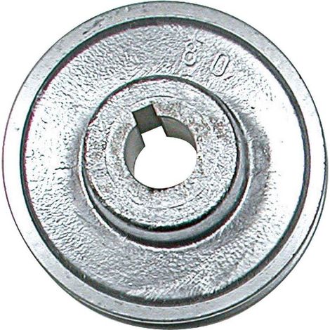 Poulie D.80 mm Axe 28 mm - 1 Gorge Type A - Résistante et Durable - Fiable - D-Work (1/2)