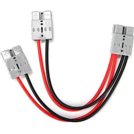 Connecteur de fil de chargeur de batterie 50A 600V, déconnexion rapide, avec câble de 1 pied (1/5)