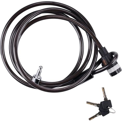 BLACK+DECKER Lucchetto a Cavo per Bicicletta Moto e Scooter Lunghezza 240 cm (1/5)