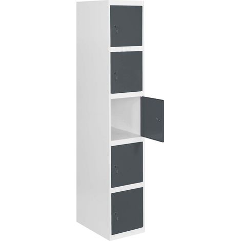 Casillero metálico SIMONLOCKER (180x30x50cm) BLANCO Y ANTRACITA