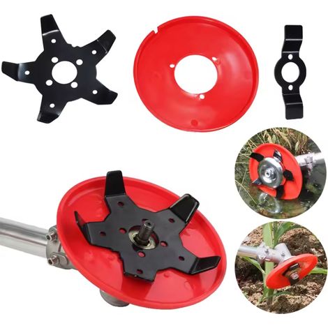 SET DI DISCHI DA TAGLIO PER DECESPUGLIATORE A 5 DENTI + LAMA DA 2 DENTI + PROTEZIONE DA 15 CM