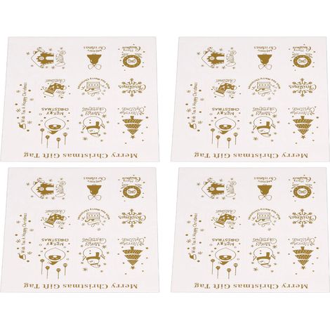 200 étiquettes de Noël multicolores, étiquettes « Joyeux Noël », étiquettes pour emballage cadeau de Noël, étiquettes à suspendre à faire soi-même (1/5)