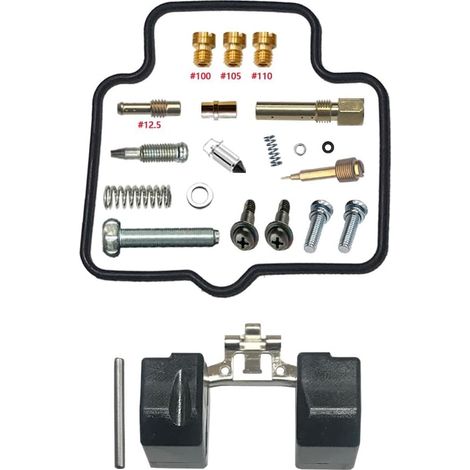 Kit de réparation de carburateur pour EN125 125 cm³ Kit de base Compatible EN125 monocylindre gicleurs en laiton joints en nitrile pièces en POM résistant à l'essence 125 cm³ (1/5)